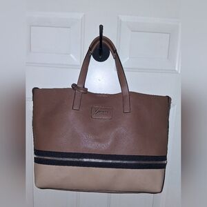 Guess Black/Tan/Taupe Tote Bag ,Like New!